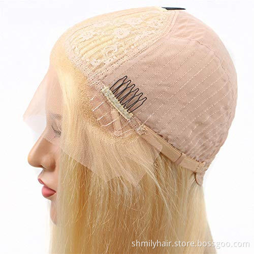 Shmily 613 Blonde 13x4 Straight Lace Wigs 100% Virgin Human Hair Bob Wigs For Black Women Brazilian Human Hair Lace Front Wigs
